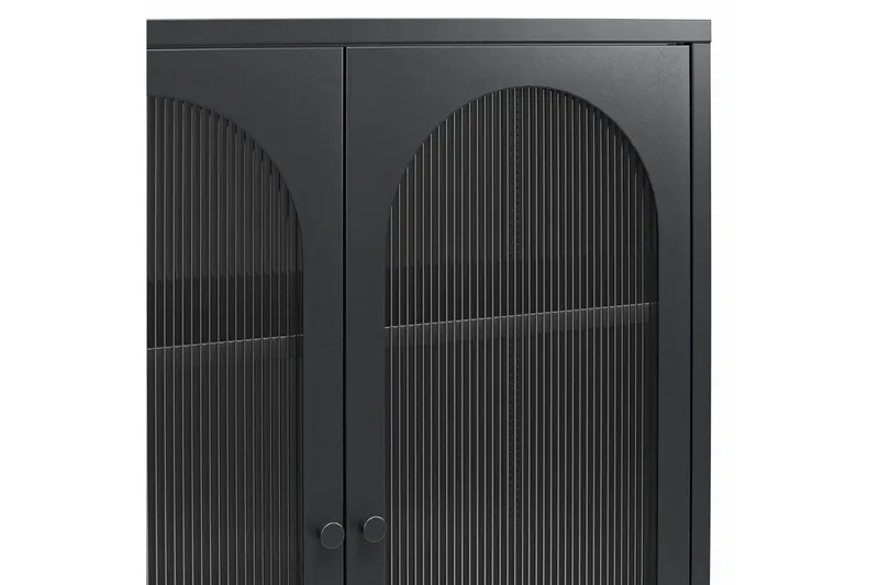 Skab Luna 80x40x102 cm, Sort - 80x40x102 cm, Sort - Opbevaring - Skab - Vitrineskabe