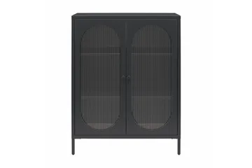 Skab Luna 80x40x102 cm, Sort - 80x40x102 cm, Sort - Opbevaring - Skab - Vitrineskabe