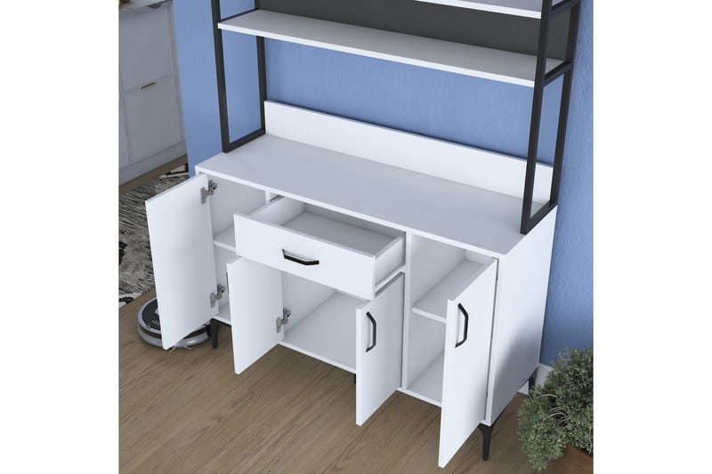 Manorma Highboard - Hvid - Husholdning - Bar & vin - Barmøbler