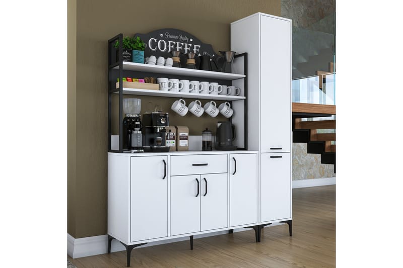 Manorma Highboard - Hvid - Opbevaring - Skab - Skabe