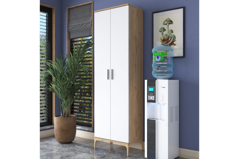 Manorma Highboard, Valnød finér/Hvid