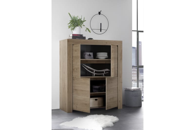 Midas Opbevaringskab 110 cm - Brun - Opbevaring - Skab - Skabe