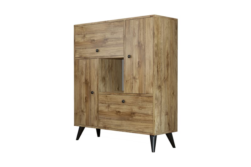 Mijdrekt Highboard 35x105 cm - Valnød - Opbevaring - Skab - Skabe