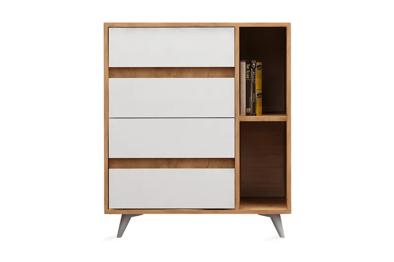 Mod Design opbevaringsskab, Træ / hvid