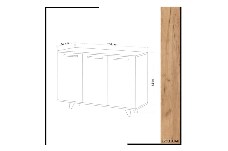 Mod design Skænk - Træ / hvid - Opbevaring - Opbevaringsmøbler - Skænke & sideboards