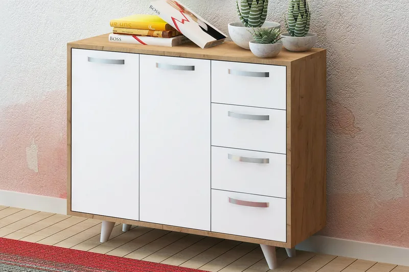 Mod design Skænk - Træ / hvid - Opbevaring - Opbevaringsmøbler - Skænke & sideboards
