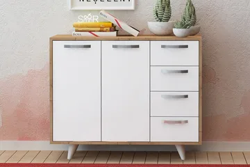 Mod design Skænk - Træ / hvid - Opbevaring - Opbevaringsmøbler - Skænke & sideboards