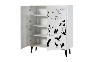 Multi Purpose Cabinet Hvid| Sort - Opbevaring - Skab - Skabe