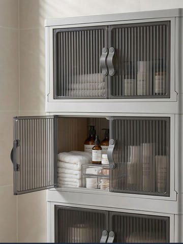 Multifunktionsskab Hanah Home Lavine 127 (56 x 127 x 56 cm) Antracit - Antracit - Opbevaring - Skab - Skabe - Omklædningsskabe