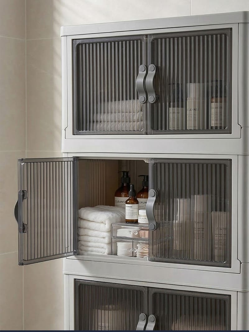 Multifunktionsskab Hanah Home Lavine 127 (56 x 127 x 56 cm) Antracit - Antracit - Opbevaring - Skab - Skabe - Omklædningsskabe
