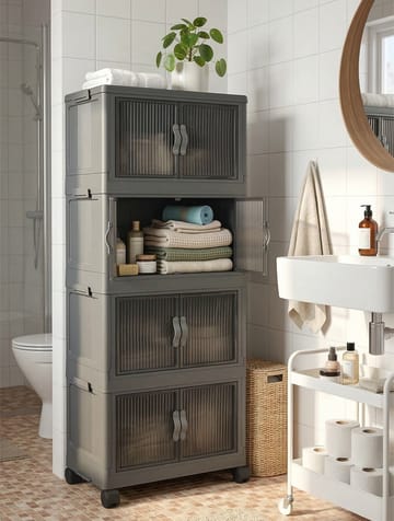 Multifunktionsskab Hanah Home Lavine 127 (56 x 127 x 56 cm) Antracit - Antracit - Opbevaring - Skab - Skabe - Omklædningsskabe