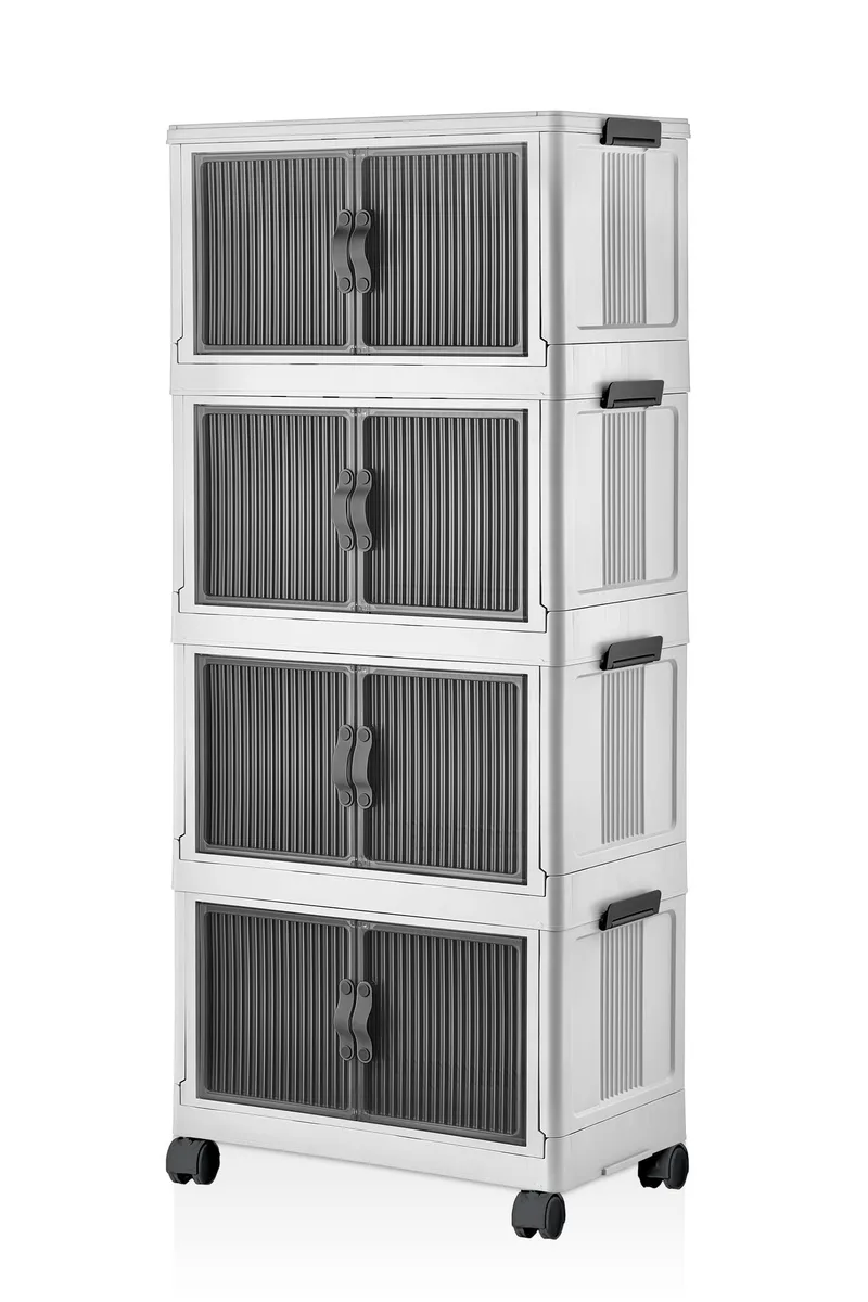 Multifunktionsskab Hanah Home Lavine 127 (56 x 127 x 56 cm) Hvid, undefined