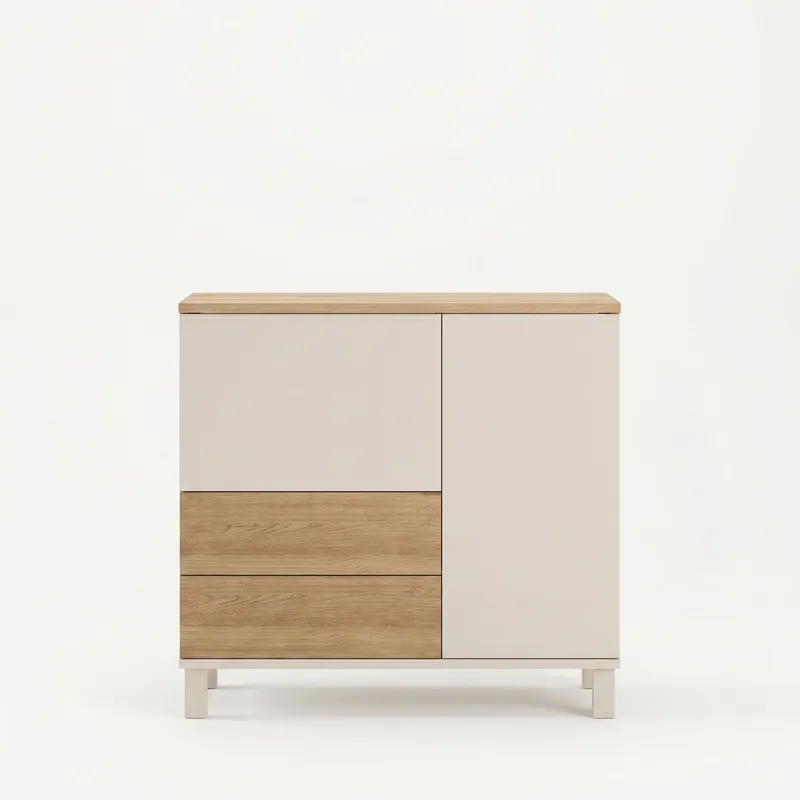 Multifunktionsskab Hanah Home Mood (87,2 x 82,4 x 35 cm) Sand Oak, Sand og eg