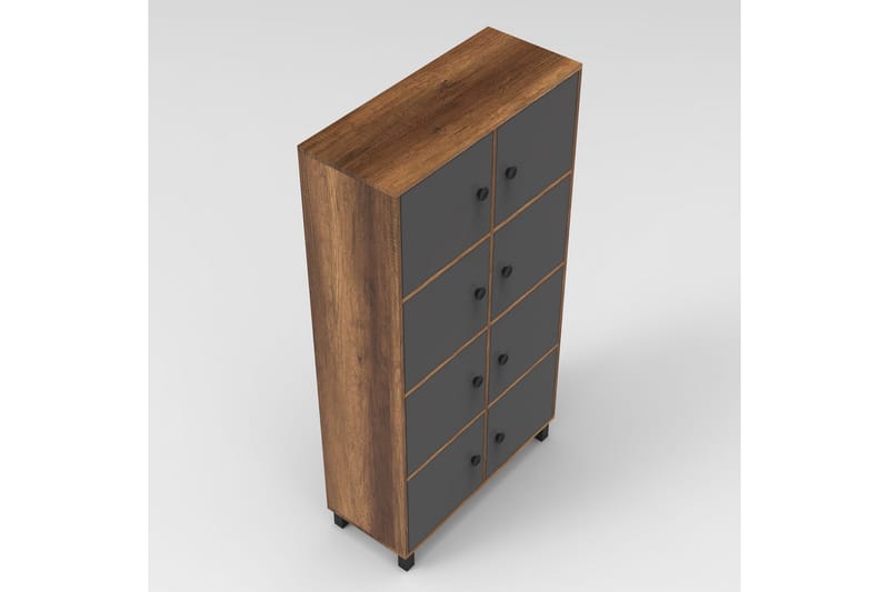 Numandro Highboard 40x96 cm - Teak/Antracit - Opbevaring - Skab - Skabe