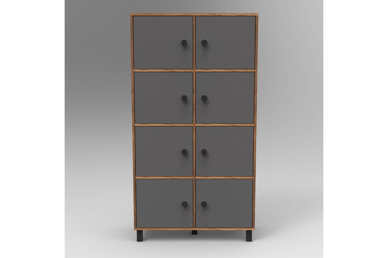Numandro Highboard 40x96 cm - Teak/Antracit - Opbevaring - Skab - Skabe