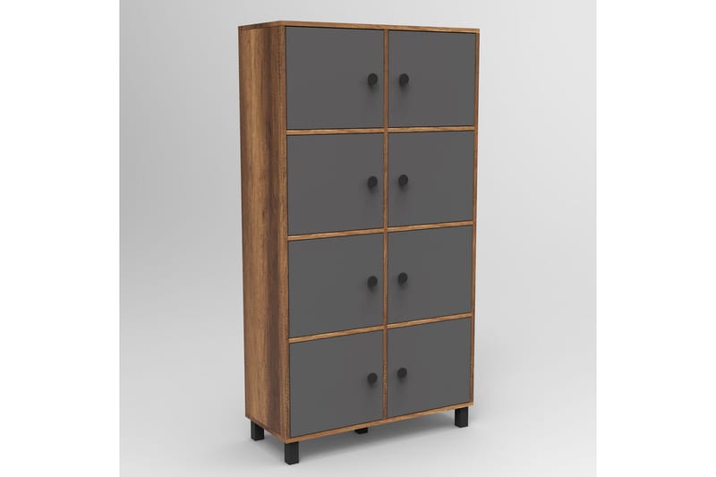 Numandro Highboard 40x96 cm - Teak/Antracit - Opbevaring - Skab - Skabe