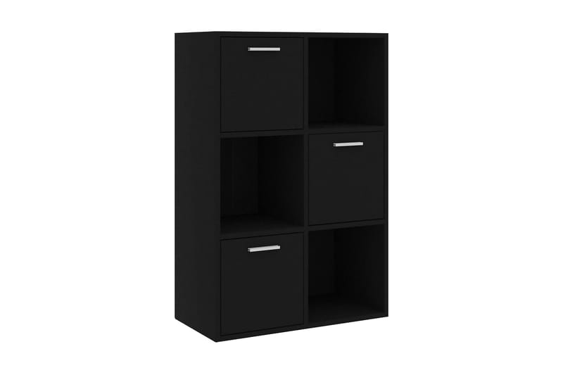 Opbevaringsreol 60x29,5x90 cm Spånplade Sort - Sort - Opbevaring - Skab - Skabe