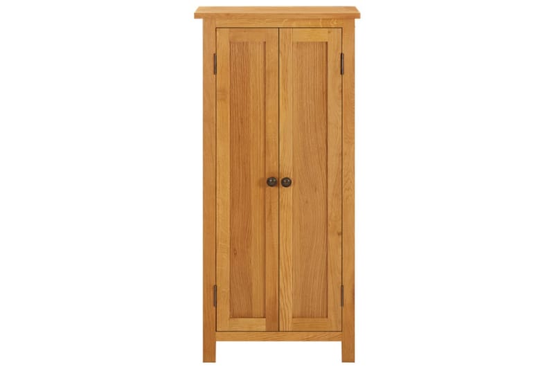 opbevaringsskab 50x22x110 cm massivt egetræ - Brun - Opbevaring - Skab - Skabe - Omklædningsskabe