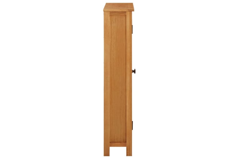 opbevaringsskab 50x22x110 cm massivt egetræ - Brun - Opbevaring - Skab - Skabe - Omklædningsskabe