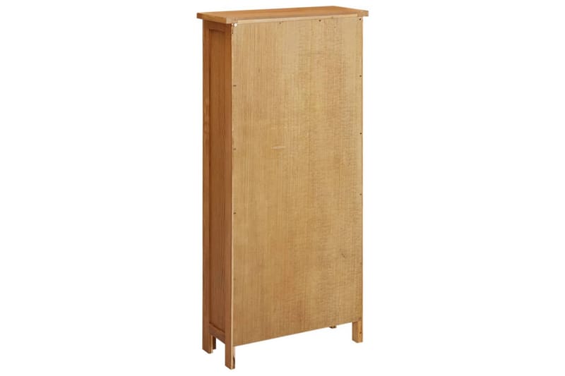 opbevaringsskab 50x22x110 cm massivt egetræ - Brun - Opbevaring - Skab - Skabe - Omklædningsskabe