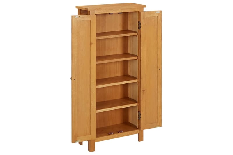 opbevaringsskab 50x22x110 cm massivt egetræ - Brun - Opbevaring - Skab - Skabe - Omklædningsskabe