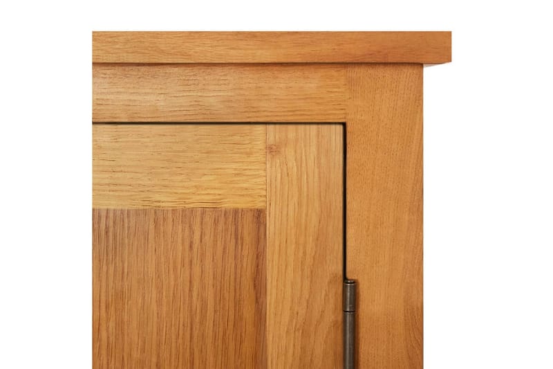 opbevaringsskab 50x22x110 cm massivt egetræ - Brun - Opbevaring - Skab - Skabe - Omklædningsskabe