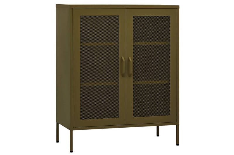 opbevaringsskab 80x35x101,5 cm stål olivengrøn - Grøn - Opbevaring - Skab - Skabe - Omklædningsskabe