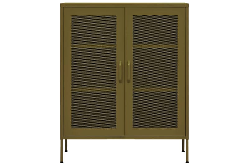opbevaringsskab 80x35x101,5 cm stål olivengrøn - Grøn - Opbevaring - Skab - Skabe - Omklædningsskabe
