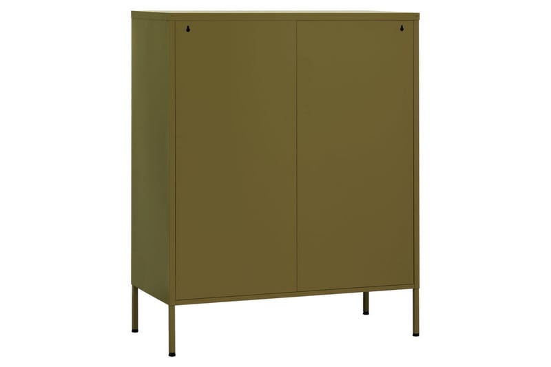 opbevaringsskab 80x35x101,5 cm stål olivengrøn - Grøn - Opbevaring - Skab - Skabe - Omklædningsskabe