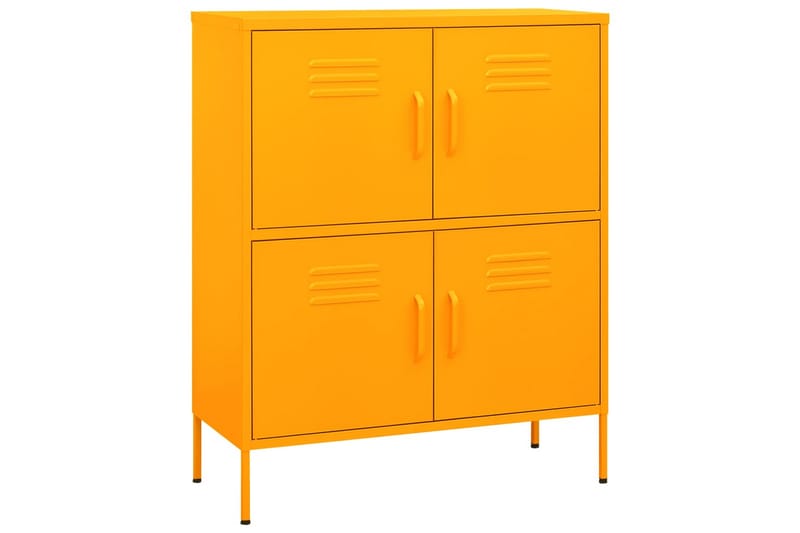 opbevaringsskab 80x35x101,5 cm stål sennepsgul - Gul - Opbevaring - Skab - Skabe - Omklædningsskabe