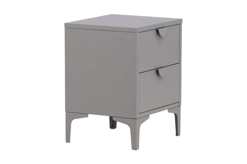 Piring Skabskommode med to skuffer 45x40x52 cm, Lysegrå