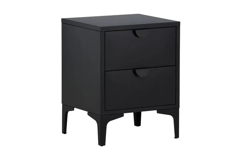 Piring Skabskommode med to skuffer 45x40x52 cm, Svart