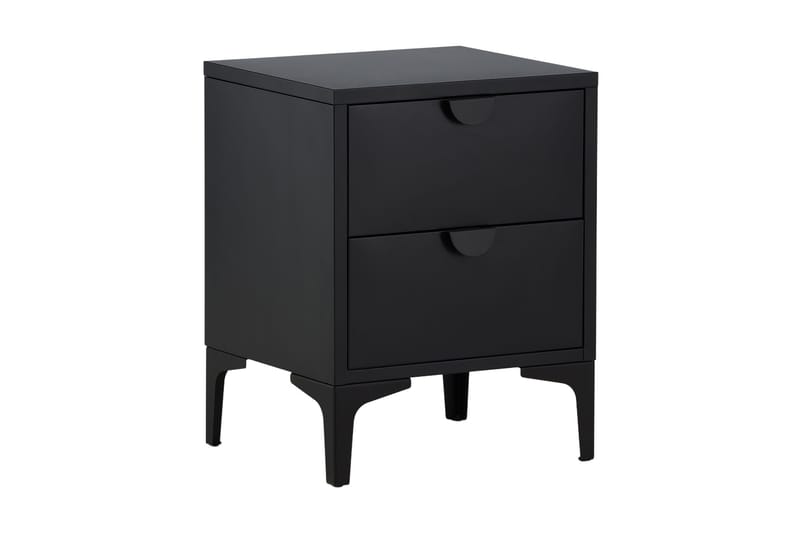 Piring Skabskommode med to skuffer 45x40x52 cm, Svart