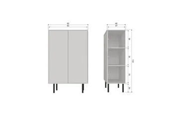 Popinder Highboard - Beige - Opbevaring - Skab - Skabe