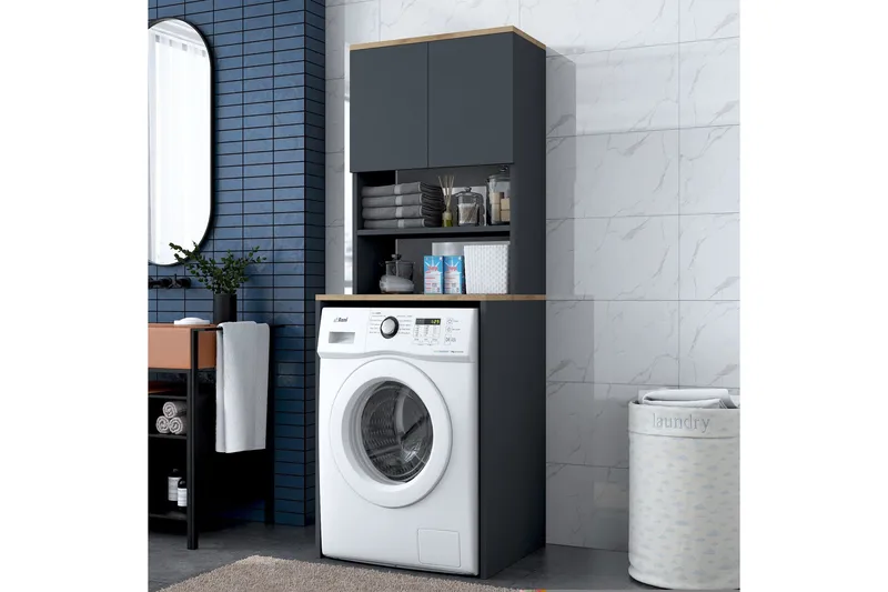 Ramdev Highboard, Valnød finér/Antracit