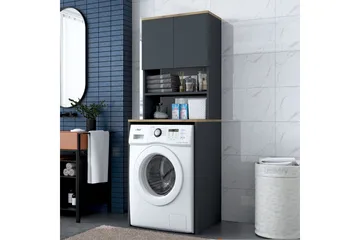 Ramdev Highboard - Valnød finér/Antracit - Hus & renovering - Køkken & bad - Badeværelse - Badeværelsesmøbler - Underskab badeværelse