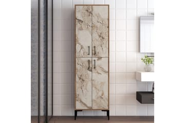 Retzow Highboard 60x35 cm - Mørkebrun/Hvid - Opbevaring - Skab - Skabe