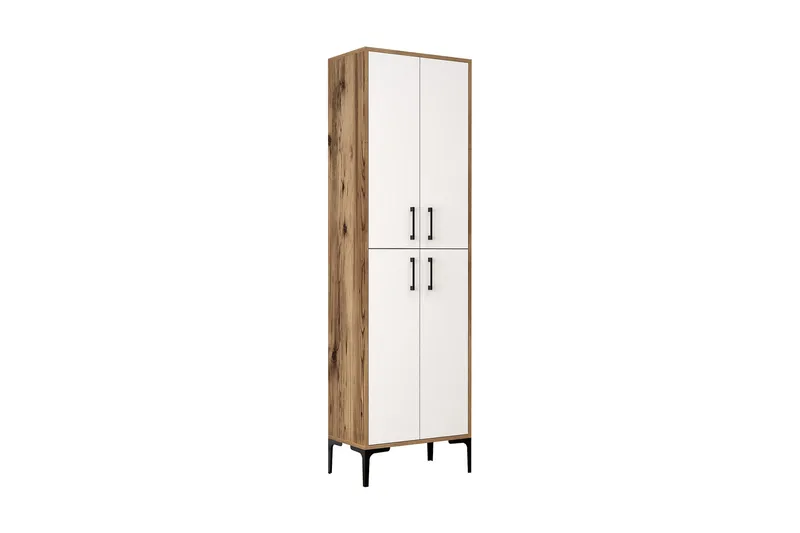 Retzow Highboard 60x35 cm, Mørkebrun/Hvid