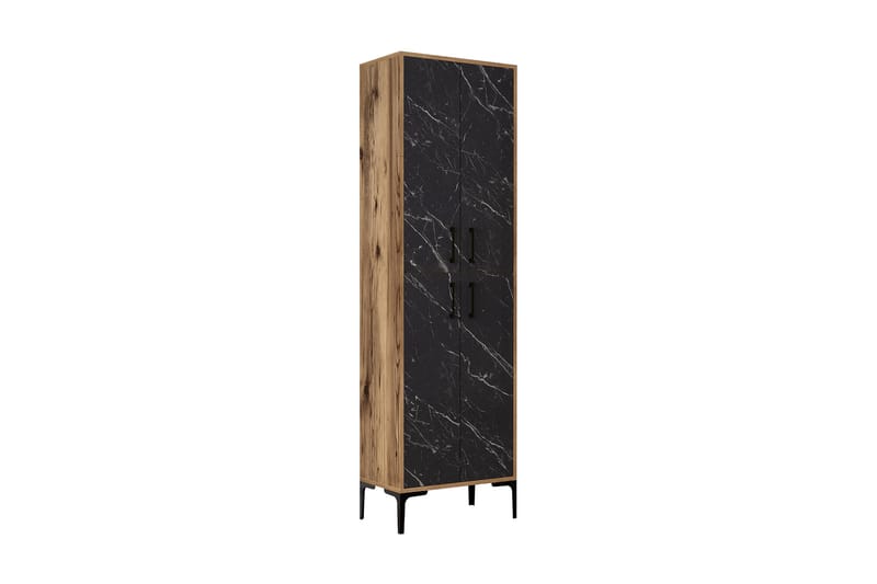 Retzow Highboard 60x35 cm - Mørkebrun/Sort - Opbevaring - Skab - Skabe