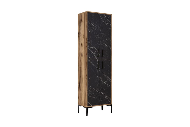 Retzow Highboard 60x35 cm, Mørkebrun/Sort