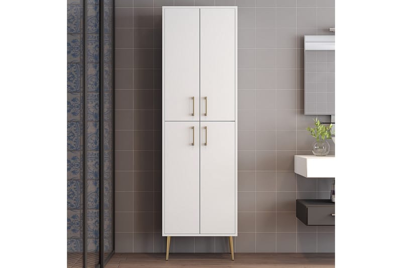 Retzow Highboard - Guld/Hvid - Opbevaring - Skab - Skabe