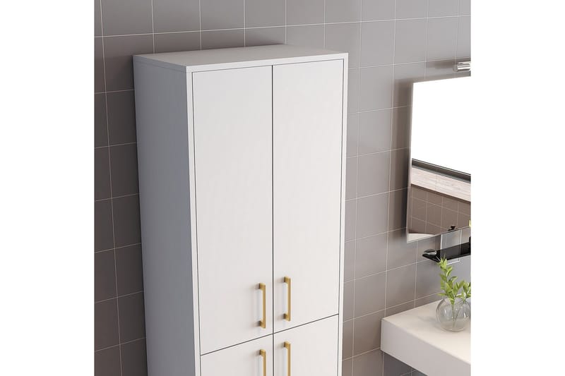 Retzow Highboard - Guld/Hvid - Opbevaring - Skab - Skabe