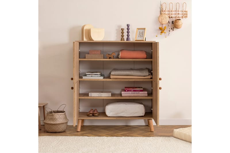 Sakarya Highboard 95x111 cm Multifarvet - Hanah Home - Opbevaring - Skab - Skabe
