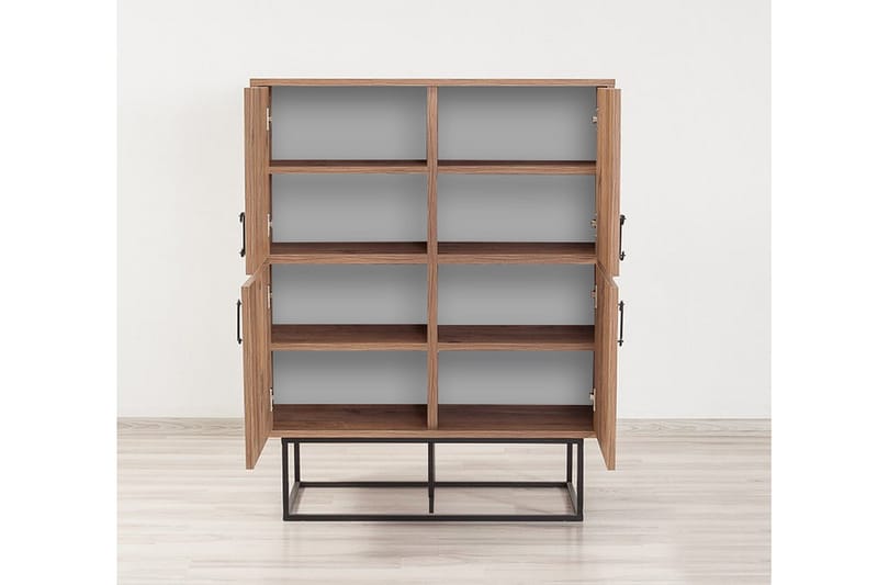 Sapphira Opbevaringsskab 4 låger - Træ / sort - Opbevaring - Skab - Skabe