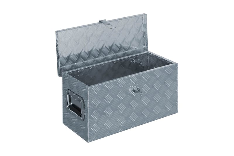 aluminiumskasse 61,5 x 26,5 x 30 cm sølvfarvet - Sølv - Opbevaring - Skab - Skabe - Sikkerhedsskabe - Deponeringsskabe