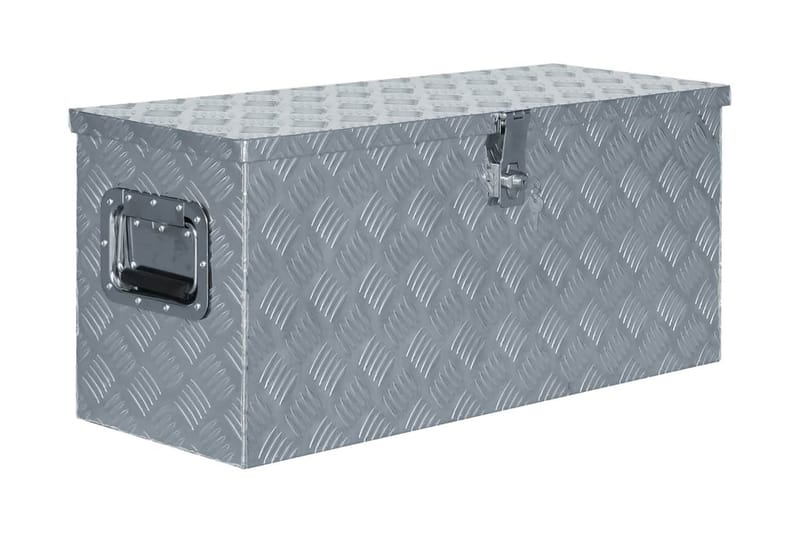 aluminiumskasse 80 x 30 x 35 cm sølvfarvet - Sølv - Opbevaring - Skab - Skabe - Sikkerhedsskabe - Deponeringsskabe