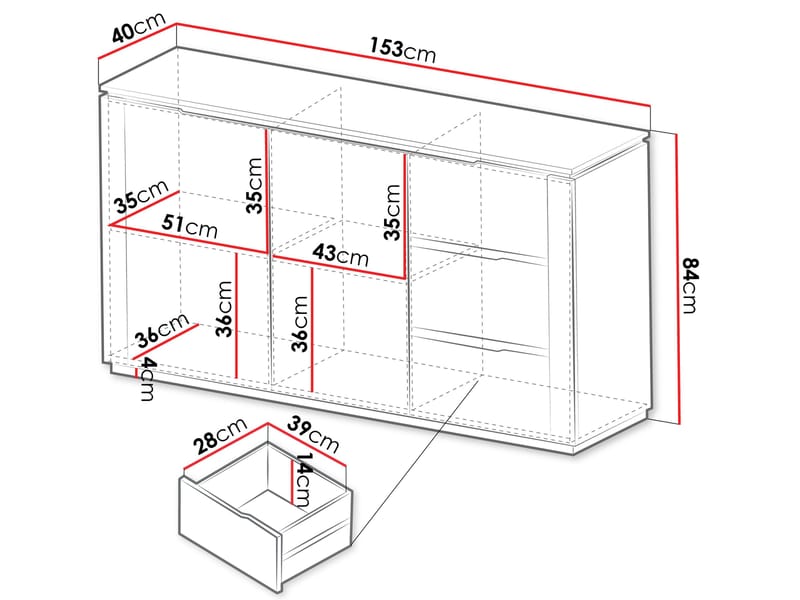 Hilafin Skænk - Opbevaring - Opbevaringsmøbler - Skænke & sideboards