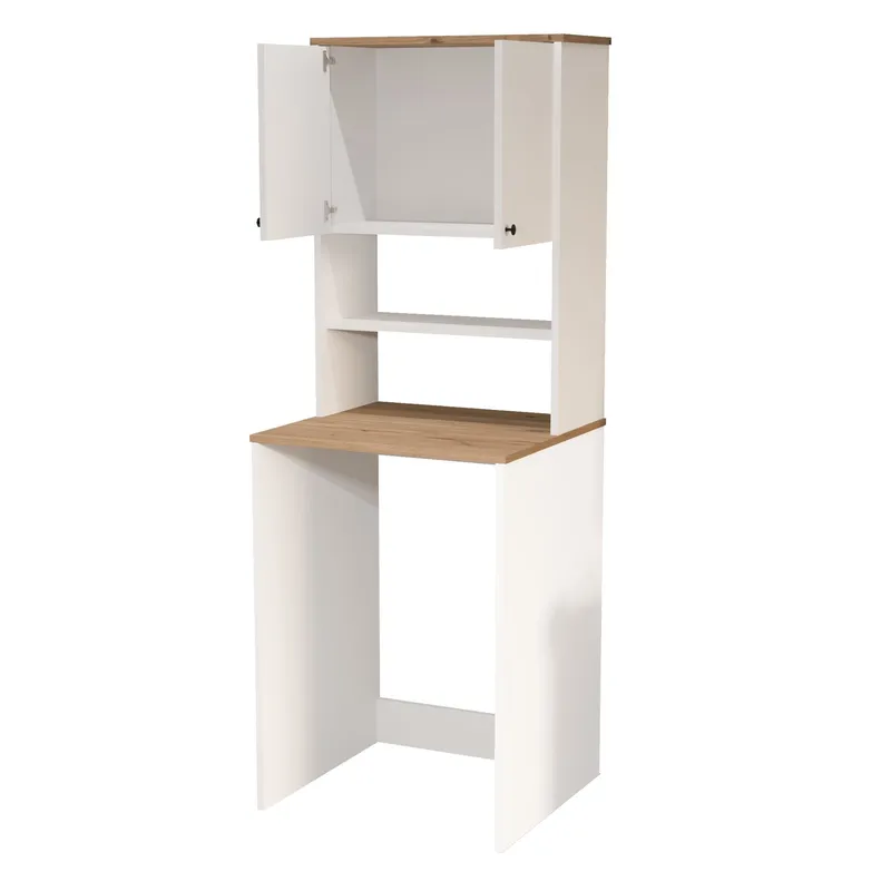 Vaskemaskineskab Hanah Home Nord (65,8 x 183,6 x 60 cm) Hvid eg, Hvid og eg