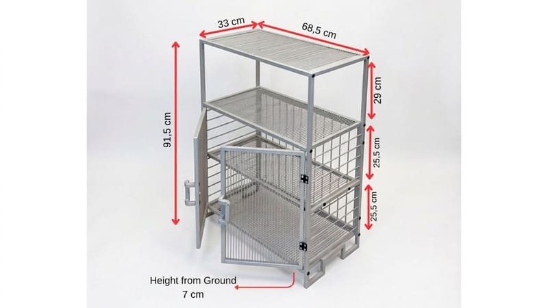 Multifunktionsskab Hanah Home Kron (68,5 x 91,5 x 33 cm) Grå - Hus & renovering - Køkken & bad - Badeværelse - Badeværelsesmøbler - Badeværelsesopbevaring