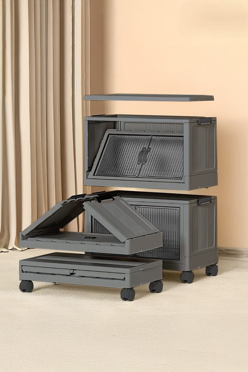 Multifunktionsskab Hanah Home Lavine 67 (32 x 67 x 56 cm) Antracit - Antracit - Møbler - Børnemøbler - Opbevaring børneværelse - Børneskab